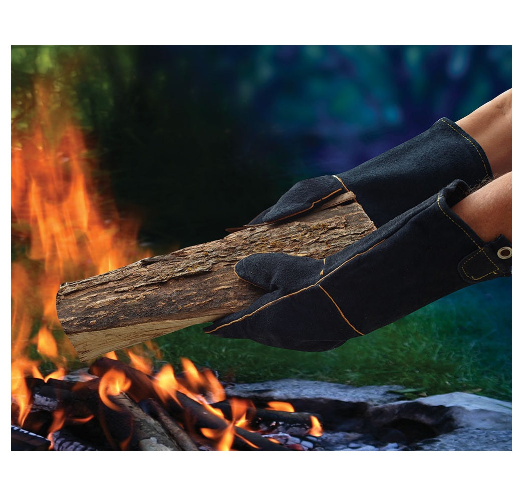 Mr. Bar-B-Q 40113Y Barbecue Cooking Gloves, Leather