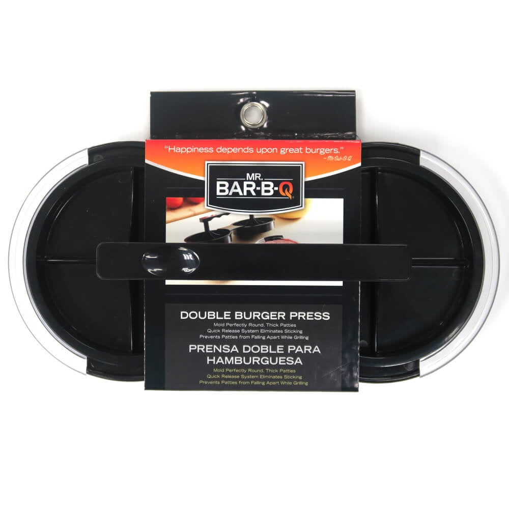 Mr. Bar-B-Q 40140Y Double Burger Press, Black