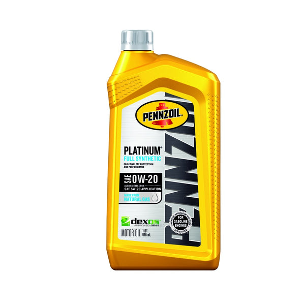 Pennzoil® 550036541 Platinum Full Synthetic Engine Oil, 0W-20, 1 Qt