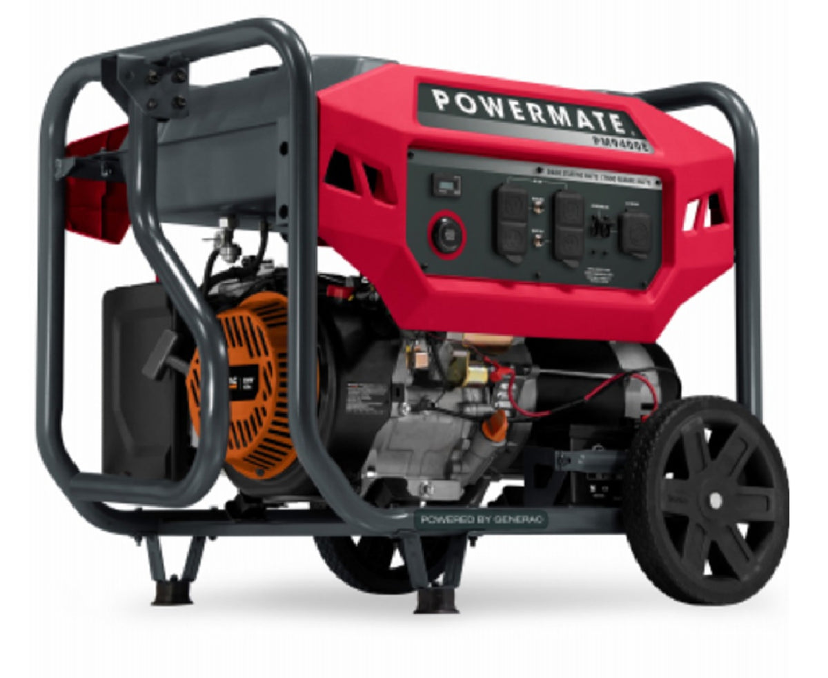 Powermate P0080301 Electric Start Portable Generator, 7500 Watts