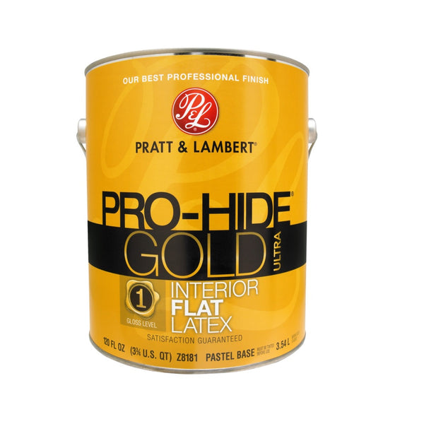 Pratt & Lambert 0000Z8181-16 Pro-Hide Gold Ultra Interior Flat Latex, 1 Gallon