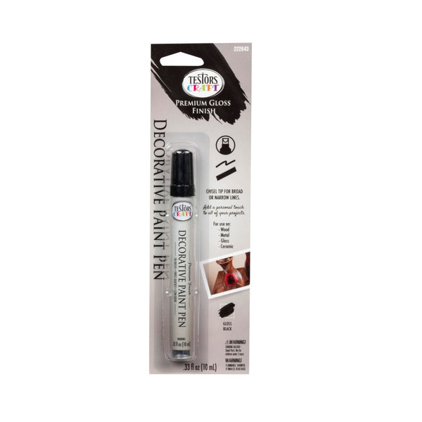 Rust-Oleum 222643 Testors Craft Enamel Paint Pen, Black