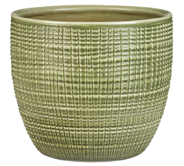 Scheurich 58631 Ceramic Vase Flower Pot, Antique Green