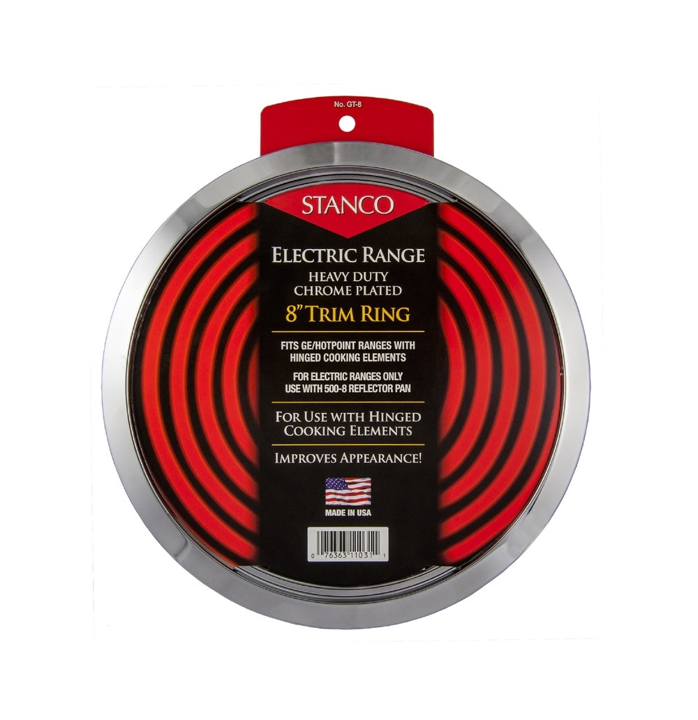 Range Kleen R101F8 Electric Stove Foil Burner Bib Liners, 8 Count