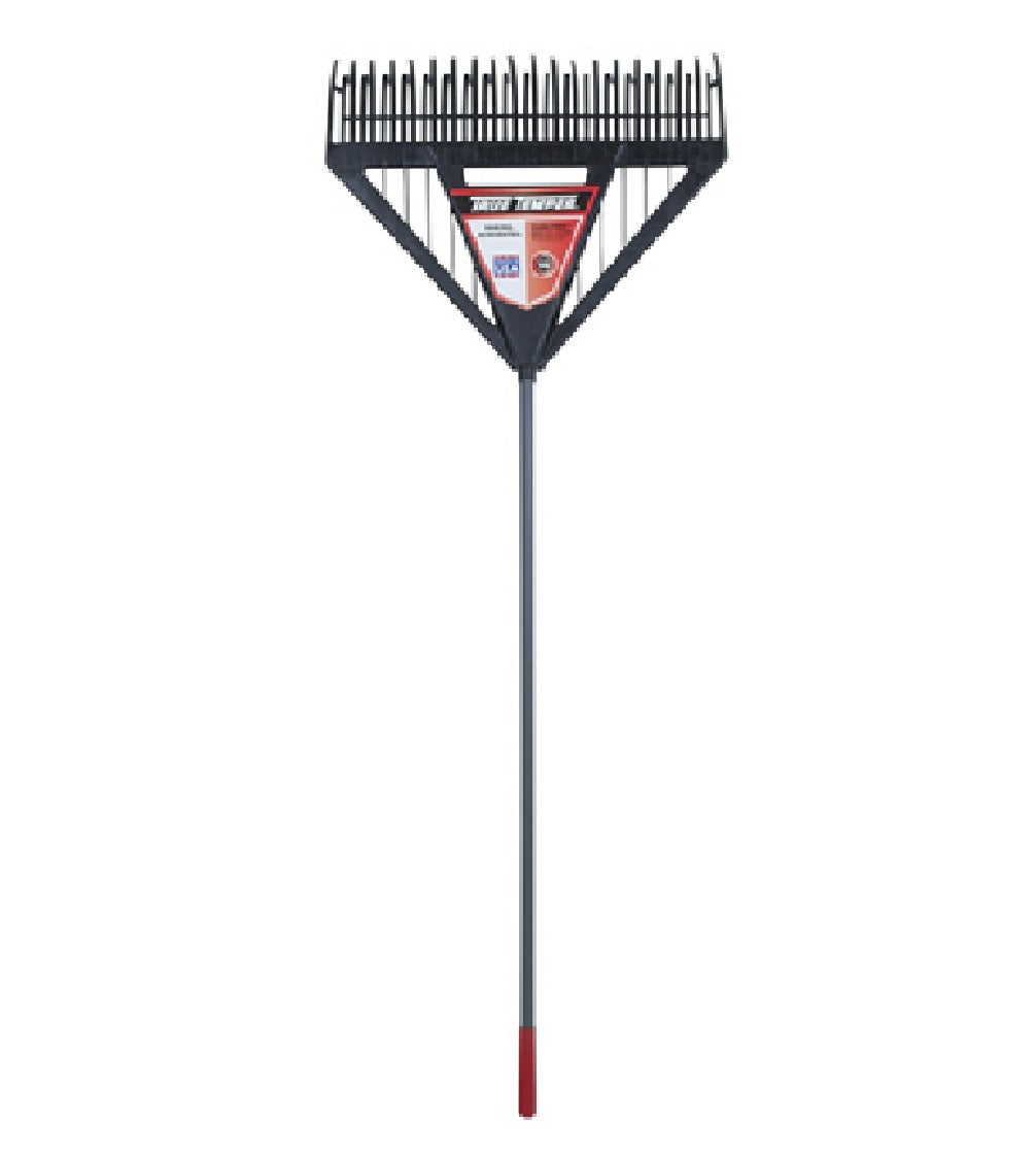 True Temper 2704000 Dual Tine Poly Leaf Rake, 26 Inch Head