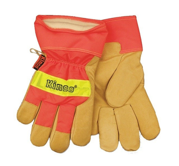 Kinco 1938-M Safety Cuff Lined Pigskin Leather Work Gloves