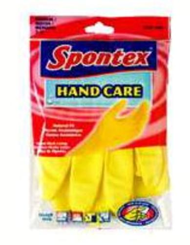 Spontex 69981 Hand Care Latex Glove, Small, Yellow