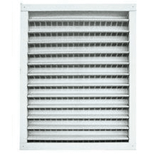 L L Building DA1424W Aluminum Dual Louver, White, 14" x 24"