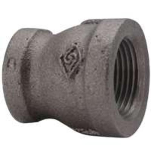 Worldwide 24-1X3/4B Malleable Reducing Coupling, 1"x3/4", Black