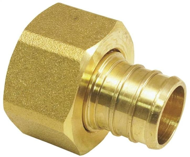 Pex Fittings APXFF3434S  Swivel Adapter, 3/4"  x  3/4" , Brass