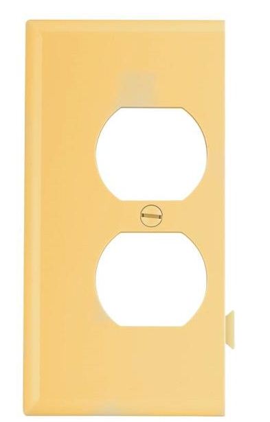 Cooper Wiring STE8V Snap-Tog Duplex Receptacle End Plate, Ivory