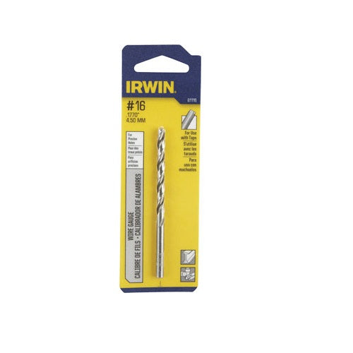 Irwin 81116 High Speed Steel Wire Gauge Drill Bit, 2-3/16" x 3-3/8"