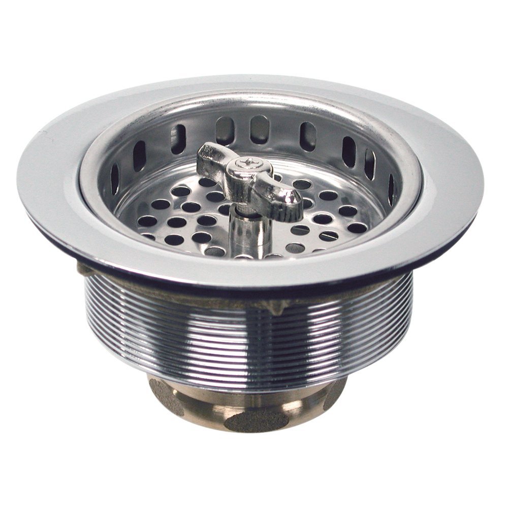 Danco 81077 Twist Tight Sink Strainer Assembly, Stainless Steel, 3-1/2"