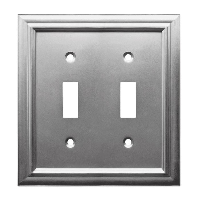 Amertac 94TTN Continental 2 Toggle Wallplate, Satin Nickel