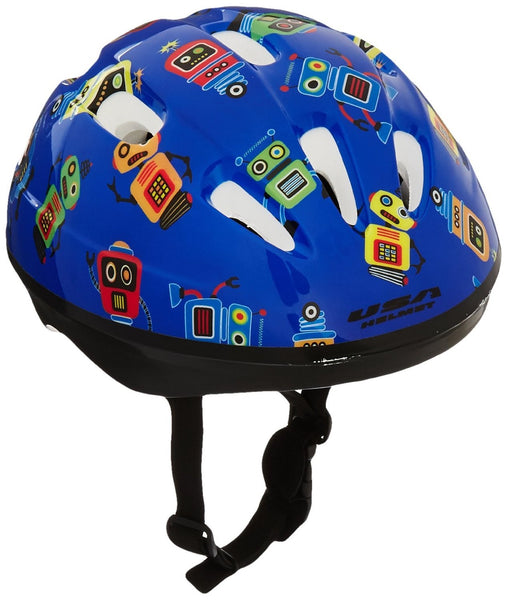 Kent 97520 Toddler Bicycle Helmet, Blue With Robots