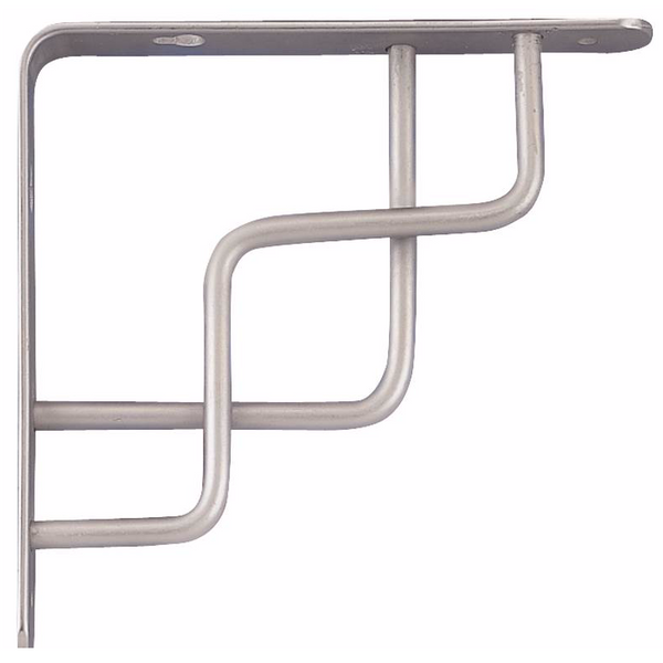 Prosource SB-025PS Decorative Shelf Bracket, Satin Nickel,  6" x 6"