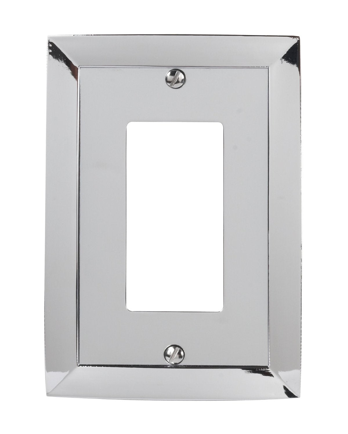 Amertac 61RCH 1 Rocker-GFCI Cast Metal Wallplate, Polished Chrome