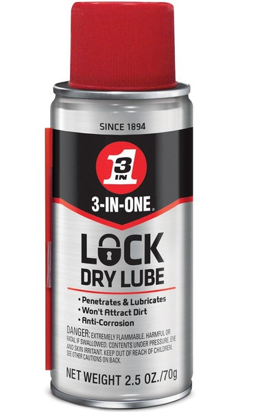 3-in-One 120074 Lock Dry Lube, 2.5 Oz