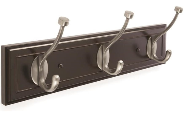 Amerock 2000330 Mahogany Hook Rack, 18"