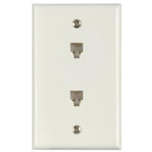 Zenith TW1002DW Wall Jack Duplex, White