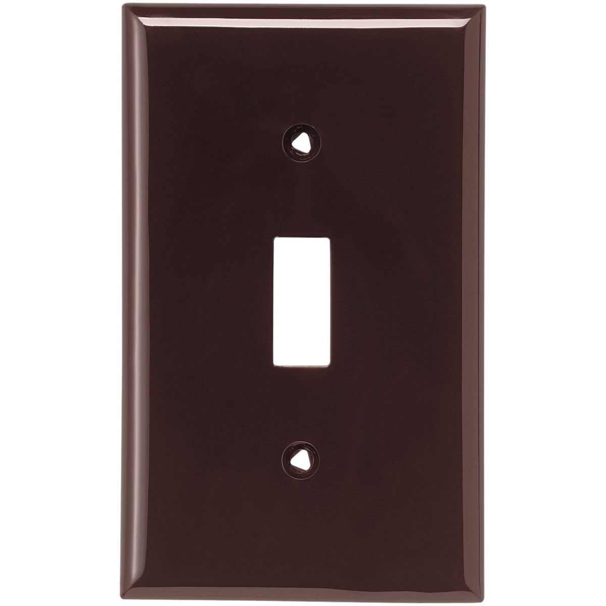 Cooper 5134B-SP-L Nylon 1-Gang Standard Size Toggle Wall Plate, Brown