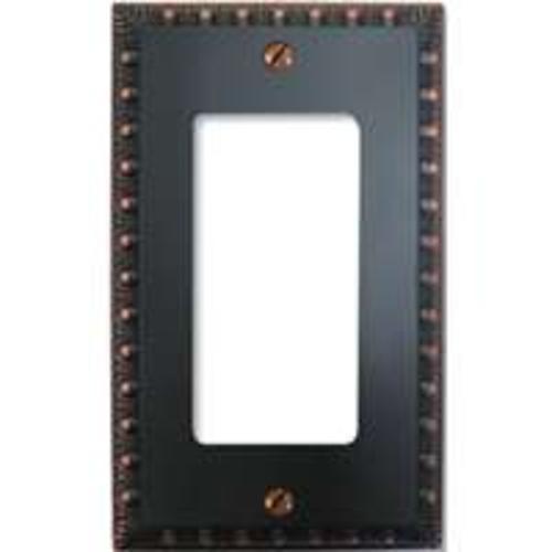 Amertac 90RVB Renaissance 1 Rocker-GFCI Cast Metal Wallplate, Aged Bronze