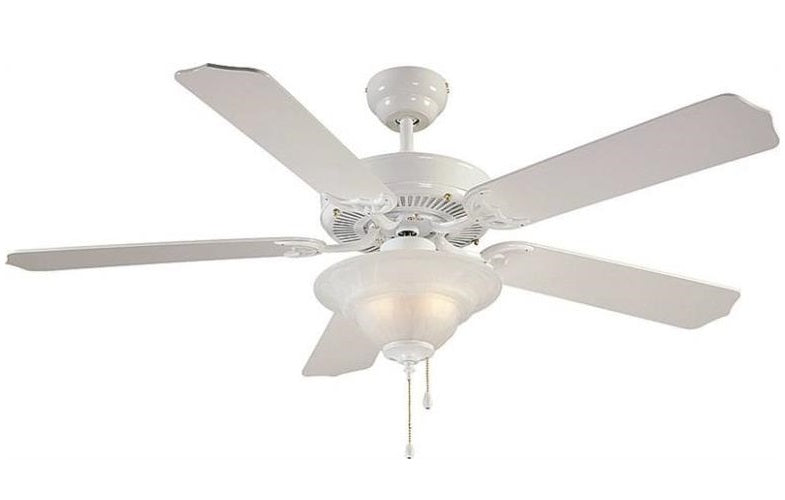 Boston Harbor CF-B-552+1F242WH Ceiling Fan, 52", White