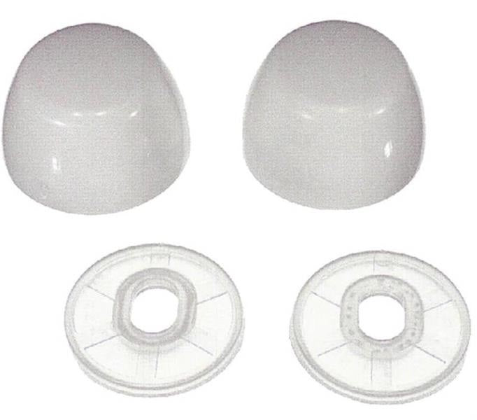 Danco 80821 Universal Round Toilet Bolt Caps, White, Card of 2