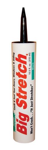 Sashco 10004 Big Stretch Acrylic Caulk, Black, 10.5 Oz