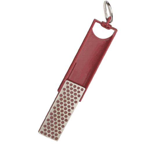 DMT F70F Sharpener Red Plastic Swivel Key Ring 2 Oz