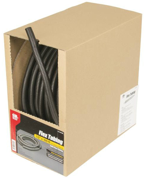 Gardner Bender FLX-5010B Corrugated Split Flexible Tubing, Black, 1/2" x 100'