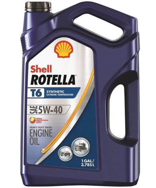 Shell 550045347 Rotella T6 Heavy Duty Diesel Engine Oil, Gallon