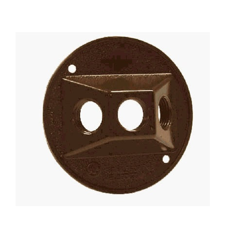 Bell Weatherproof 5197-2 Round Lampholder Cover, 3-1/2", Bronze