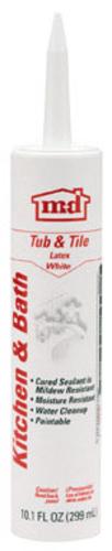 MD MAKB310WT Tub and Tile Caulk, White, 10.1 Oz