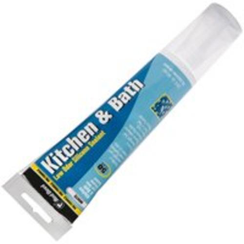 Red Devil 0883 Kitchen & Bath Silicone Sealant, White, 2.8 Oz.