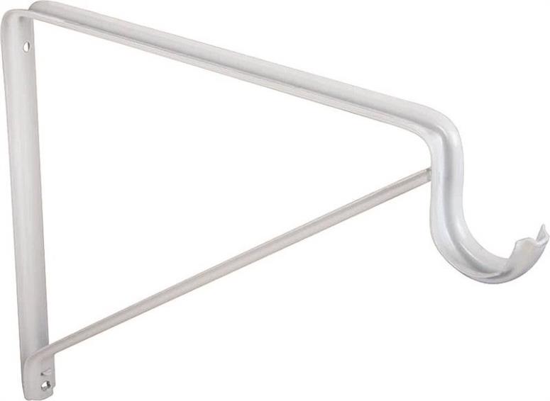 Prosource 21023PH-PCB-PS Standard Duty Closet Shelf And Rod Brackets, White, 12-3/4" x 9-1/4"