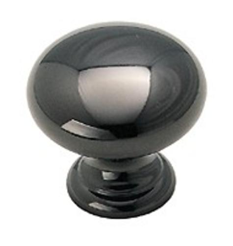 Amerock BP1950BNB Round Cabinet Knob, Black Nickel, 1-1/4"