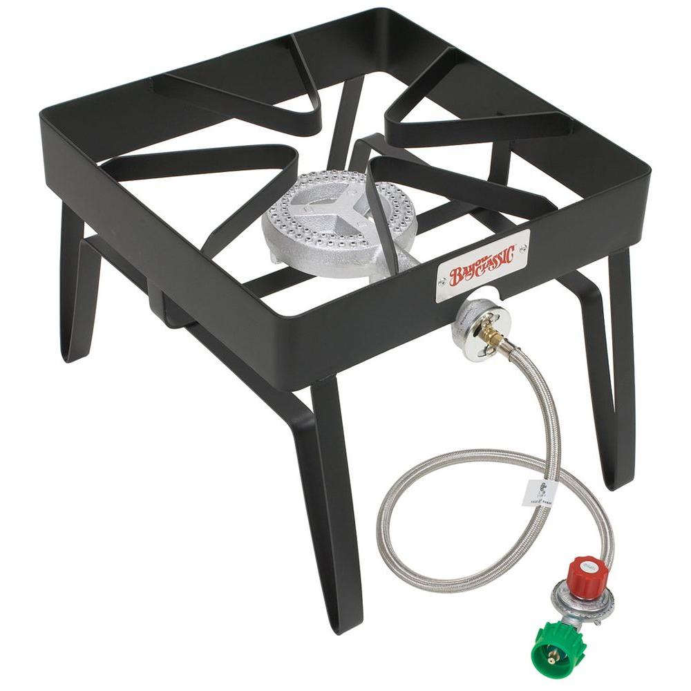 Bayou Classic SQ14 Square Propane Burner Patio Stove with Regulator & 36" Hose