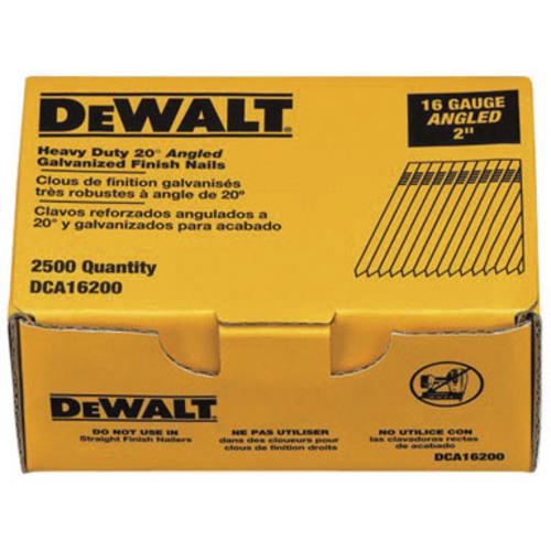 Dewalt DCA16200 Stick Finishing Nails, 16 Gauge, 2"