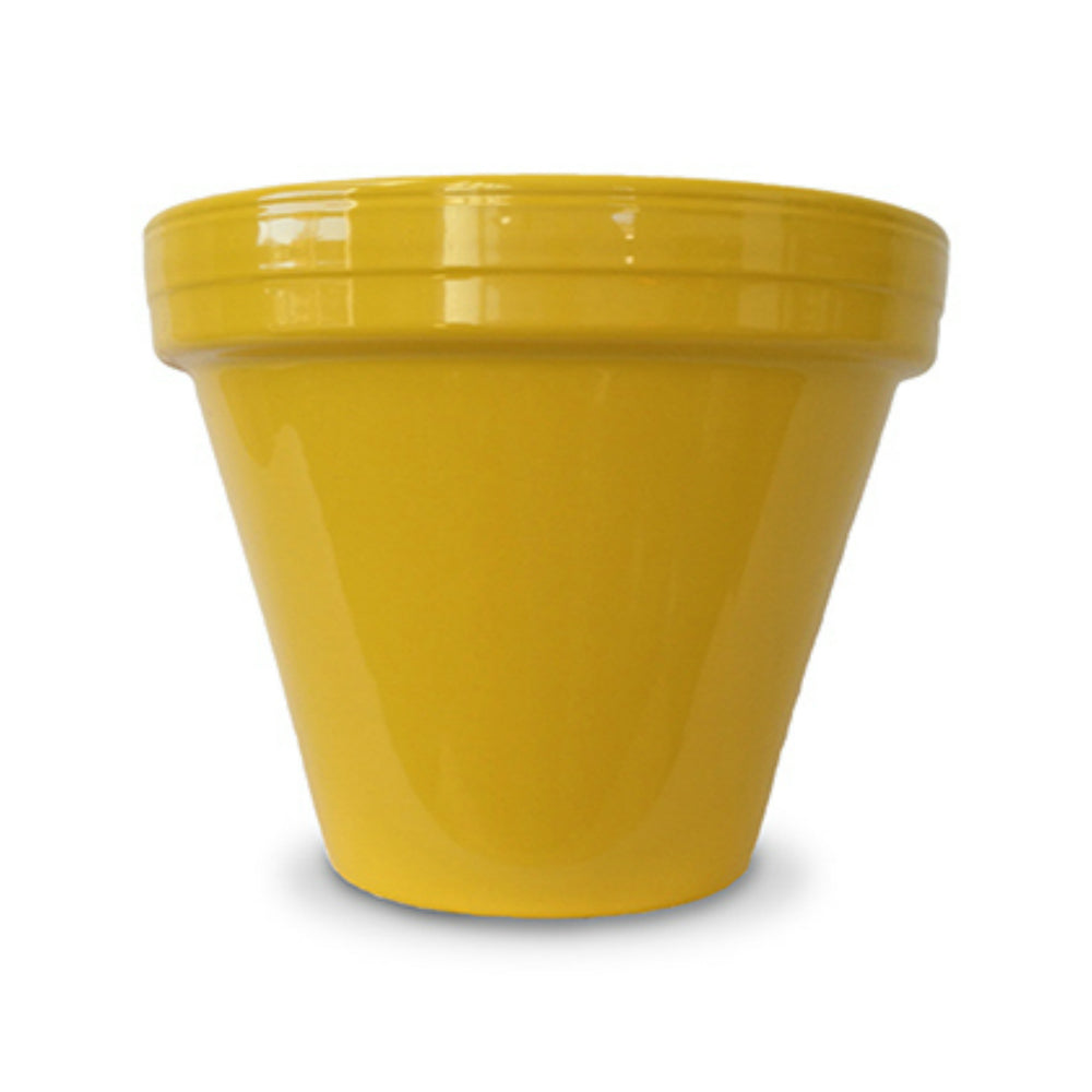 Ceramo PCSBX-6-Y-TV Standard Flower Pot, Yellow