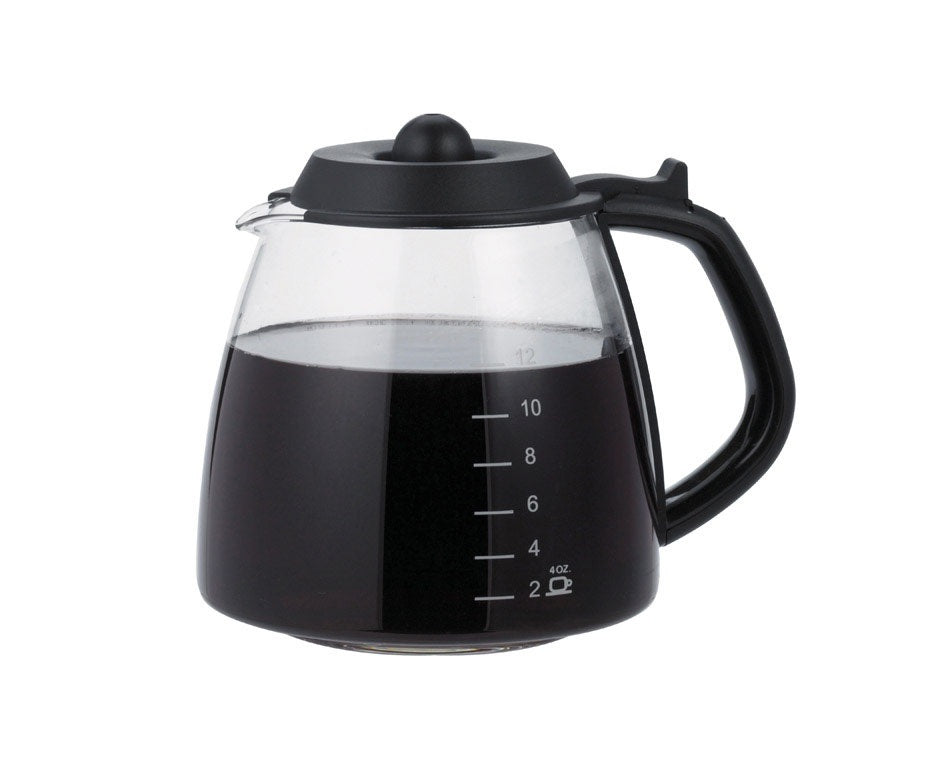 Replacement 12 Cup Glass Carafe For Hamilton Beach - Black